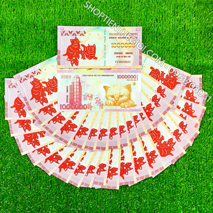 Tiền Lì Xì 1 Triệu Dola Macao Hình Con Mèo - SP005941